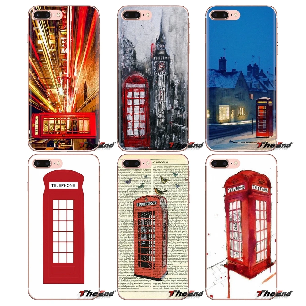 Чехол для мобильного телефона Samsung Galaxy S3 S4 S5 Mini S6 S7 Edge S8 S9 S10 Plus Note 3 4 5 8 9 Red London |
