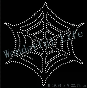 

Free shipping Spider Web - Rhinesstones Iron on Transfer image designs