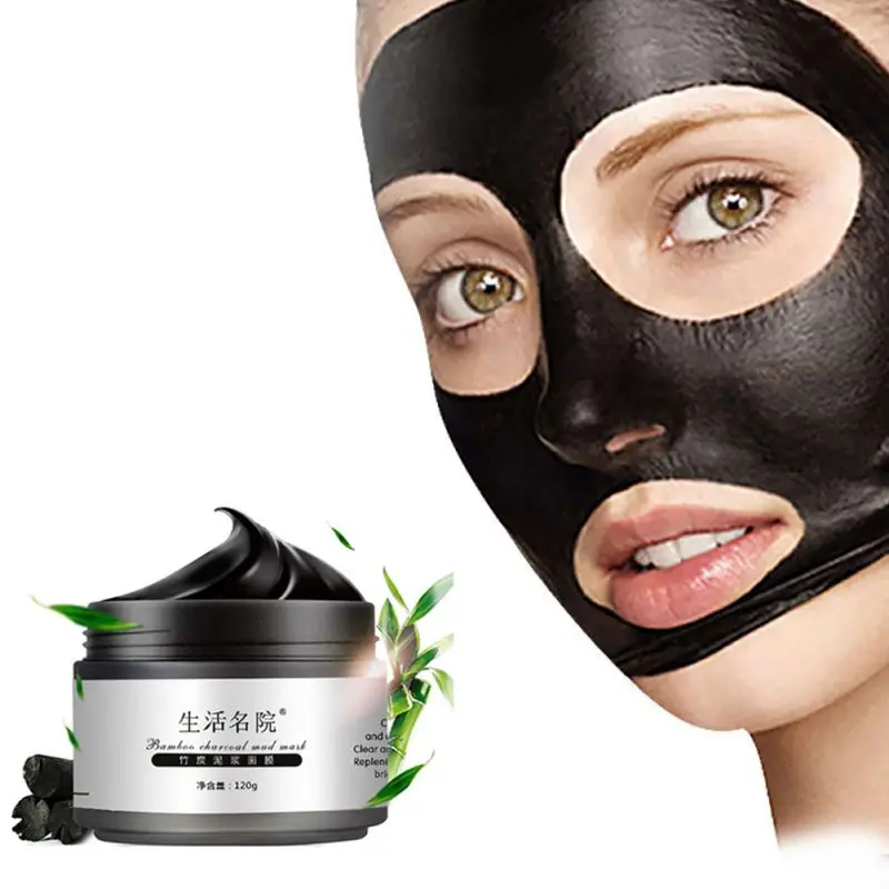 

Bamboo Charcoal Blackhead Remover Black Mask Shrink Pores Deep Cleaning Maquiagem Makeup Peel Mud Face Mask Beauty