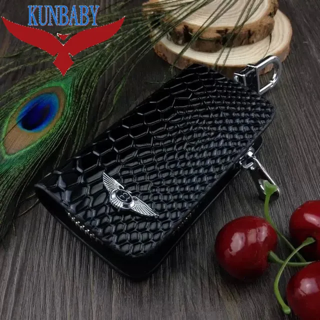 KUNBABY 1 шт. черная сумка из змеиной кожи чехол для ключей автомобиля кошельки Модные Женские ключницы Держатели