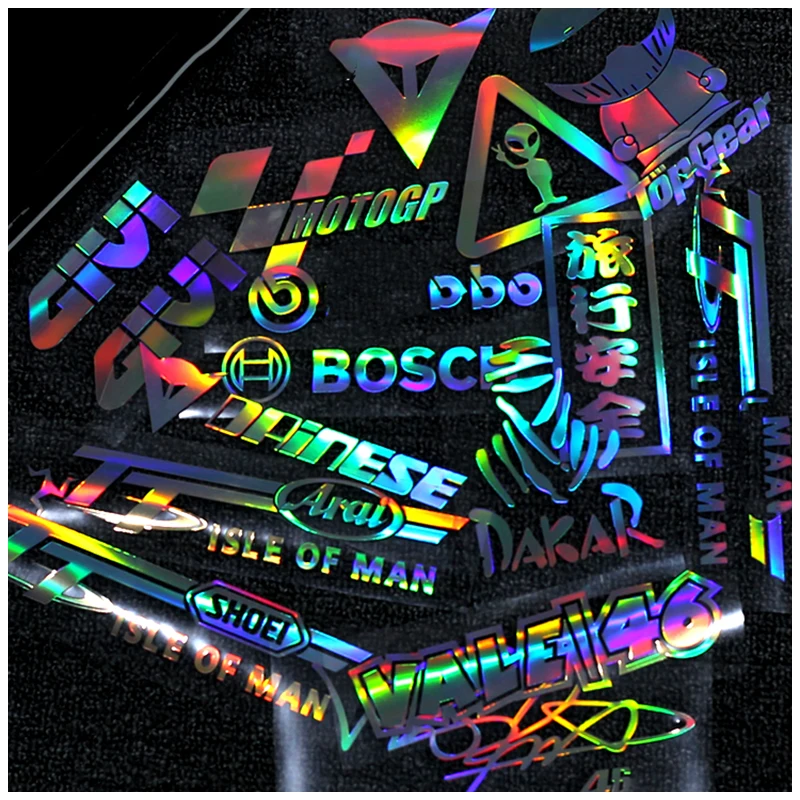 

Motorcycle GP TT Reflective Colorful Sticker Personality Series Stickers Helmet Decal