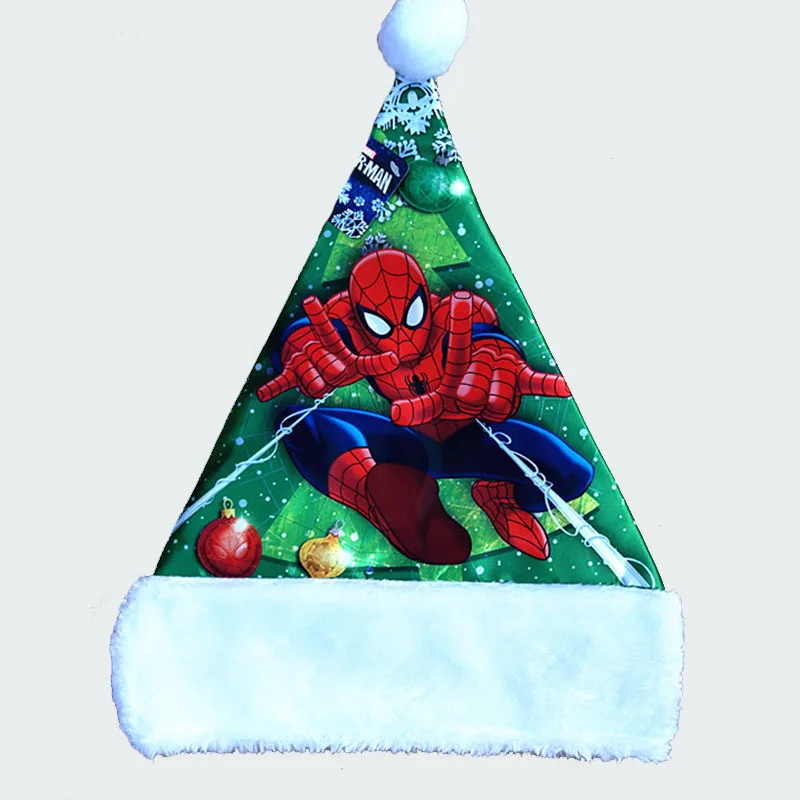 Kid adult merry christmas hats with Spiderman minnie mouse reindeer children xmas Hat gift