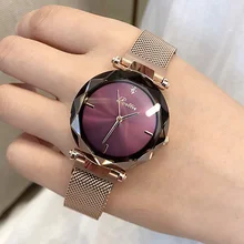2019 Luxury Brand lady Crystal Watch Magnet buckle Women Dress Watch Fashion Quartz Watch Female Stainless Steel Wristwatches 2019 Luxury Brand lady Crystal Watch Magnet buckle Women Dress Watch Fashion Quartz Watch Female Stainless Steel Wristwatches