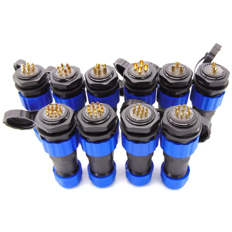 

Waterproof Connector 20mm SP20 2/3/4/5/6/7/9/10/12/14Pin IP68 Electrical Wire Connector