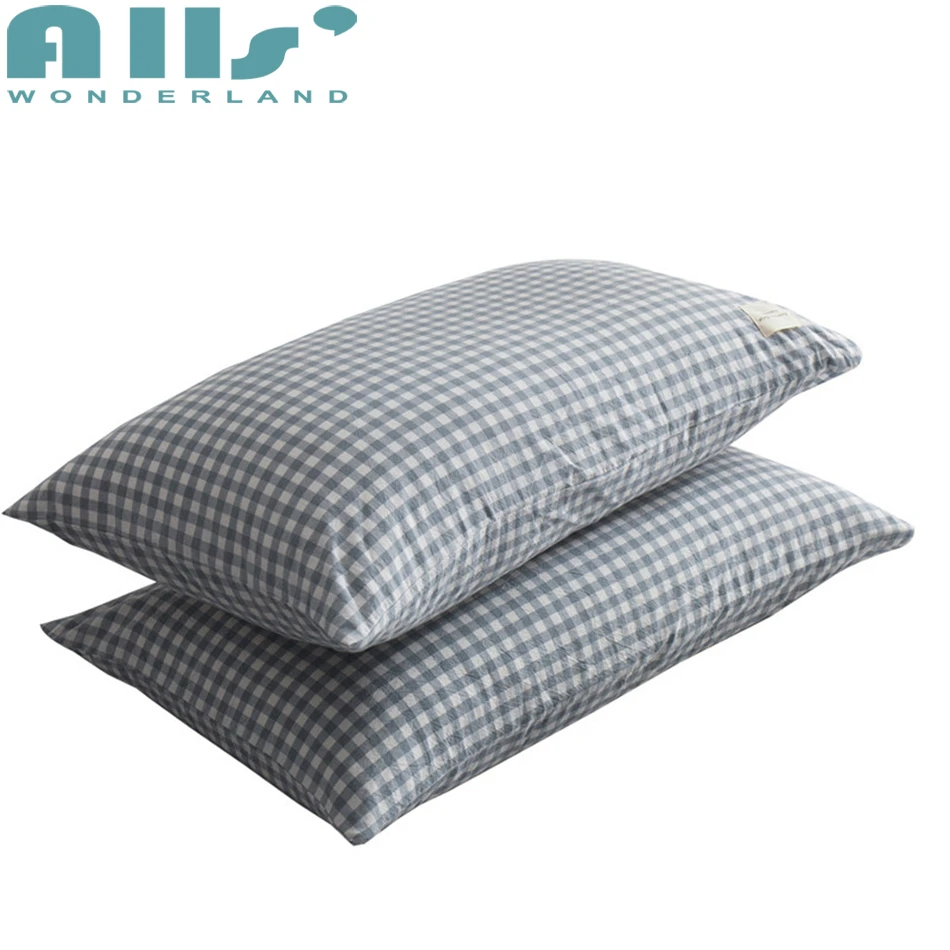 Buy Fashion Plaid Pillow Cases 2 Pieces For Bedroom