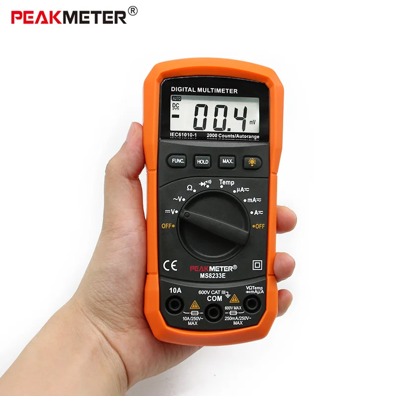 PEAKMETER High precision digital display energy meter PM8233E small