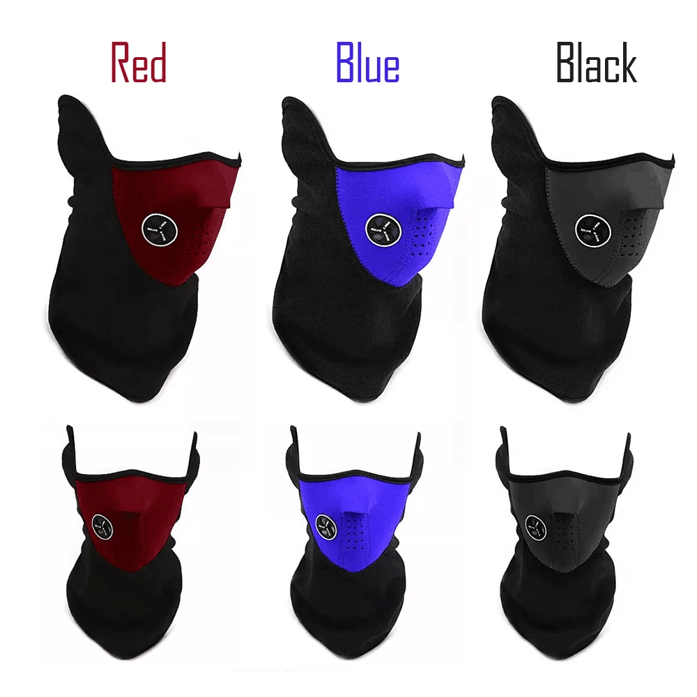 Winter Warm Ski Mask Bike Bicycle Cycling Half Face Mask for Running Outdoor Winter Neck Guard Scarf Mask Headwear