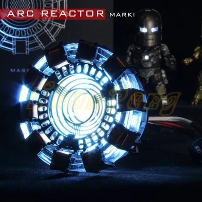 Avengers iron man 1/1 scale arc reactor Iron Man DIY metal model toys action figure parts USB LED glowing Iron-Man reactor toy Avengers iron man 1/1 scale arc reactor Iron Man DIY metal model toys action figure parts USB LED glowing Iron-Man reactor toy