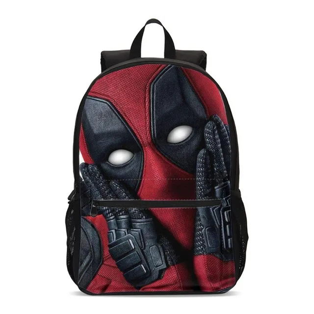 Cheap VEEVANV New Fashion Marvel 3D Printed Deadpool 2 Backpack Teenager Manga Style Student Bag A Wonderful Gift From The Movie Fans