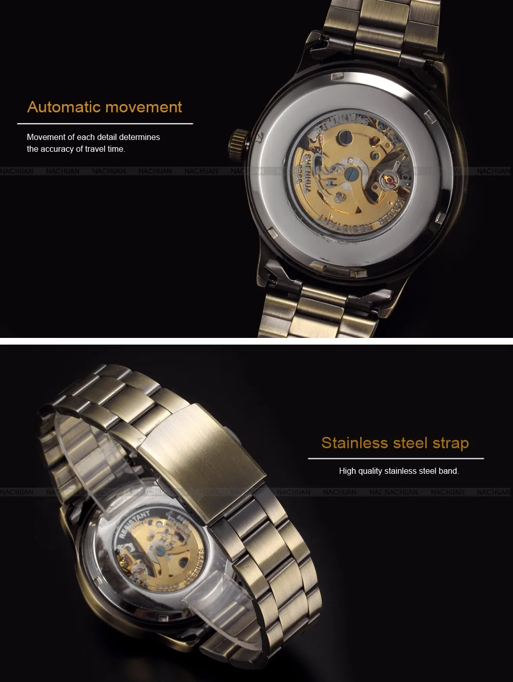 New Steampunk Watches Men Vintage Bronze Automatic Mechanical Skeleton Wrist Watches Men's Mechanical Watch Relogio Masculino