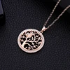 Small Owl Necklace Tree Of Life Pendant Rose Gold Women Sweater Chain Crystal Long Necklaces & Pendants Statement Jewelry Bijoux ► Photo 3/6