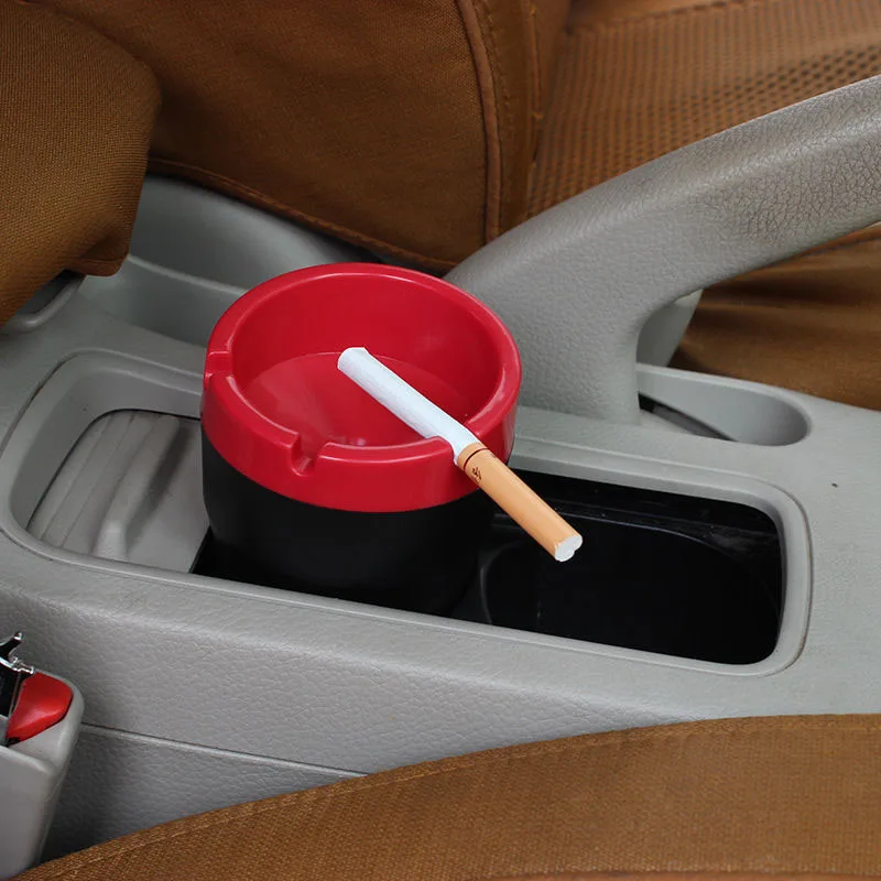 Black Portable Car Interior Ashtray Cylinder Cup Holder Black Man Gift