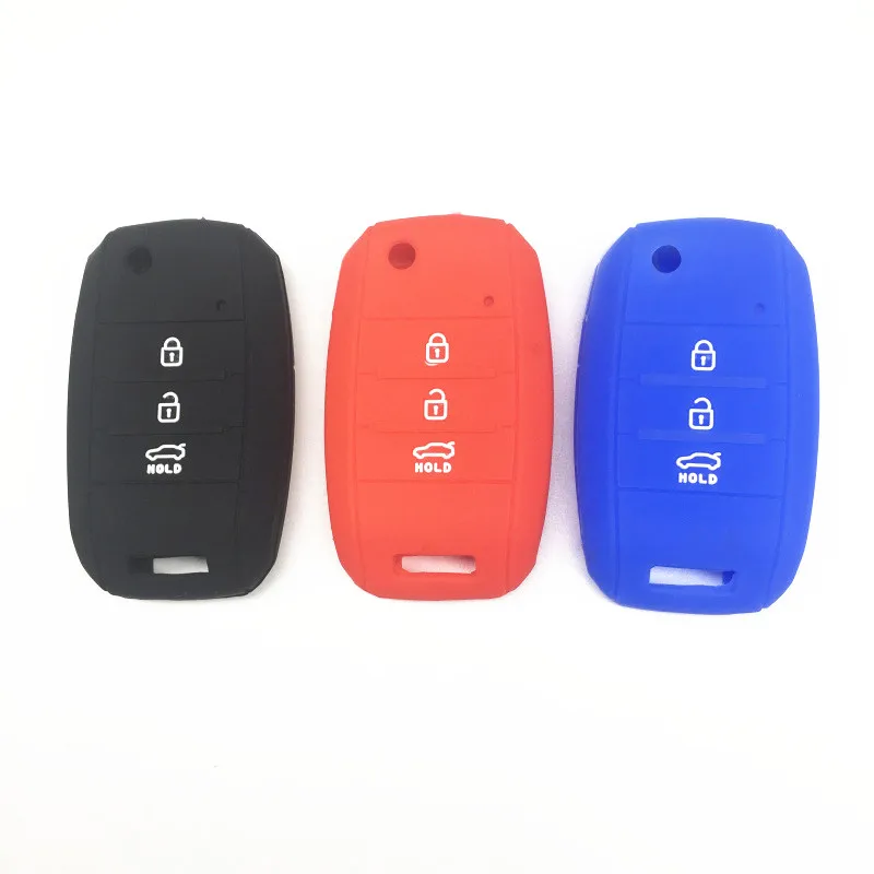 

3 Button Silicone Car Style Remote Flip Folding Key Cover Case For Kia Rio Sportage 2015 Ceed Sorento Cerato K3 K4 K5