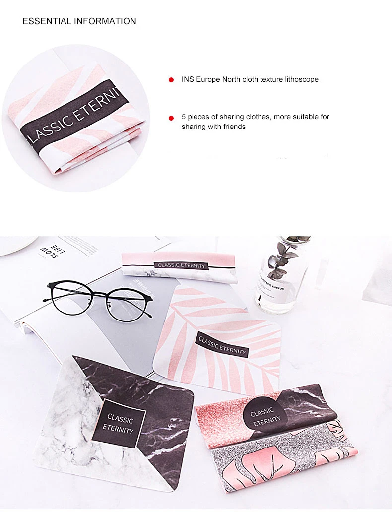 5 pcsMarble pattern Cleaner Clean Glasses Lens Cloth Wipes For Sunglasses Microfiber Eyeglass Cleaning Cloth For Camera Computer  Cleaner1 (2)