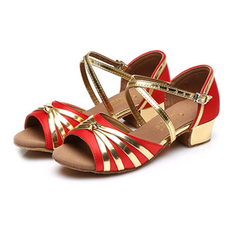 

New professional Ballroom Tango Latin dancing shoes for kids girls womens chindren ladies shoe low heels optional