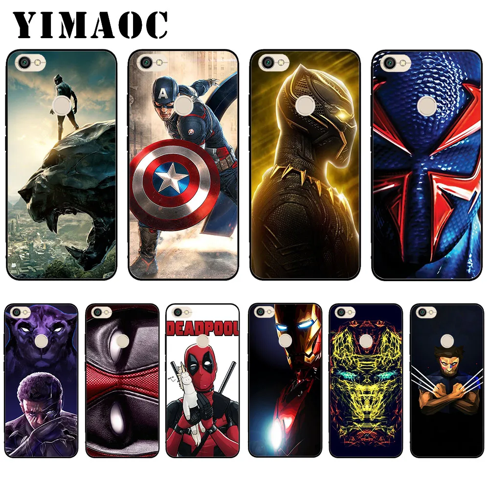 

YIMAOC Marvel Super Huper Soft Case for Xiaomi Redmi 4A Note 4X 5 Plus 5A Pro Prime