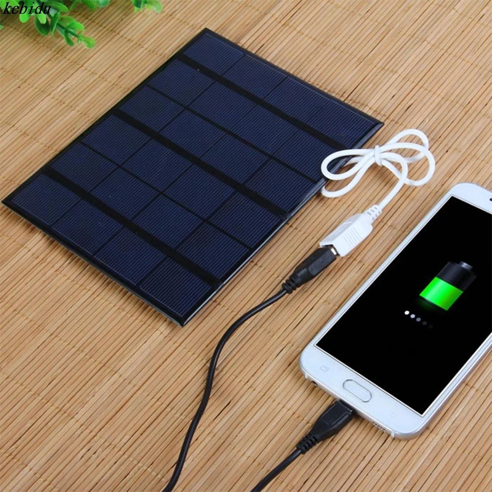 Kebidu Partical DUAL USB Панель солнечных батарей зарядное устройство с высоким эффектом 6 в