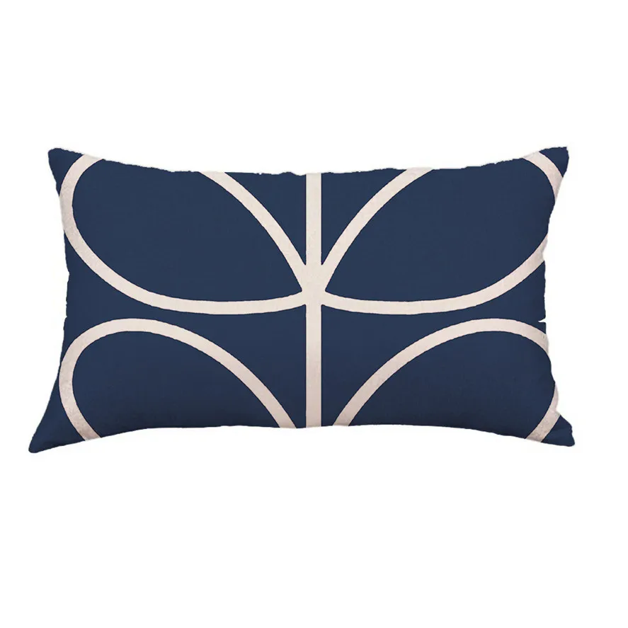 

New Fashion Rectangle Cushion Cover 30x50cm 1PC Geometry Painting Linen Cushion Cover Throw Pillow Case Sofa Home Decor 0130#30