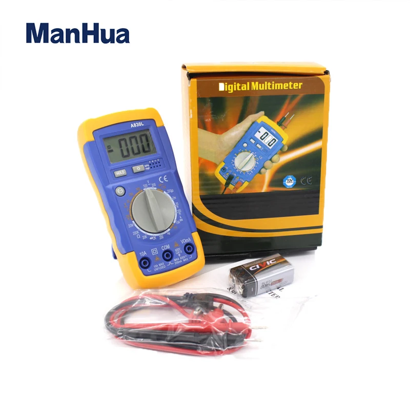 

A830L Digital LCD Multimeter Voltmeter Voltage Diode Frequency Test Current Luminous Display