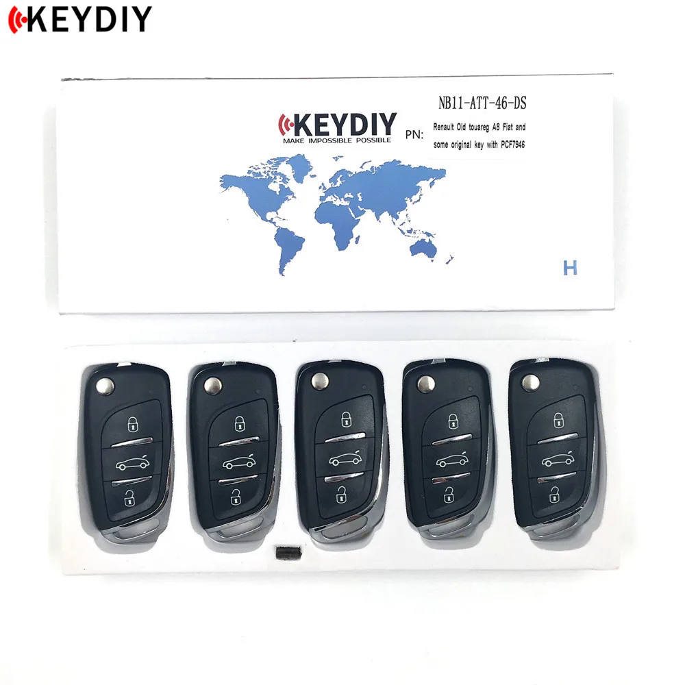 5 шт./лот, KEYDIY KD900 NB11 3 кнопки DS дистанционного ключа для peugeot/Citroen/автомобильный брелок Renault/NB11-ATT-36/46 для URG200/KD900+/KD200 машина