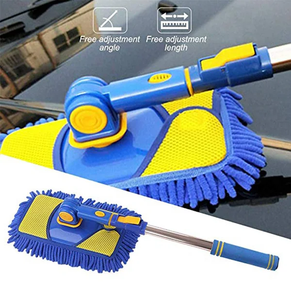 Car Wash Brush Cleaning Mop 180 Degree Rotating Retractable Long Handle Broom Soft Hair Cleaning Brush Tool