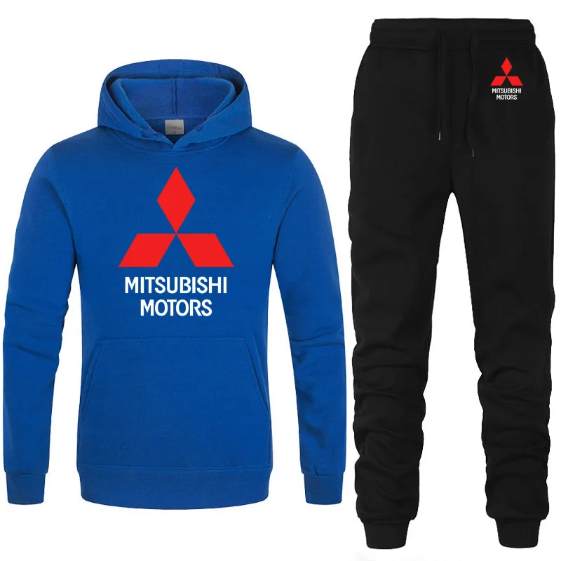 Толстовки мужские с логотипом автомобиля Mitsubishi Свитшот унисекс принтом модная