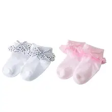

Hot Sale Baby Girls Toddlers Socks Combed Cotton Ankle Socks Baby Girls Bowknots Socks