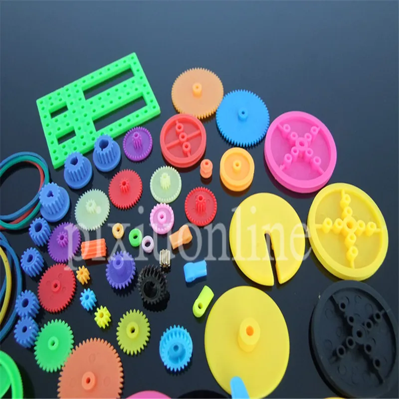 55pcs/lot K942b Colorful Plastic Gears Combination DIY Model Making Parts Sale at a Loss Russia Brazil USA