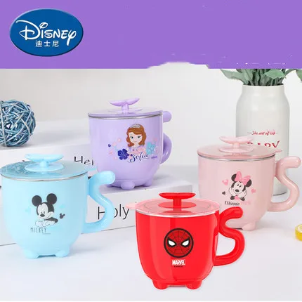 

Disney cartoon mug children cute shatter-resistant mug 316 stainless steel household cup Health wellness student baby milk cup