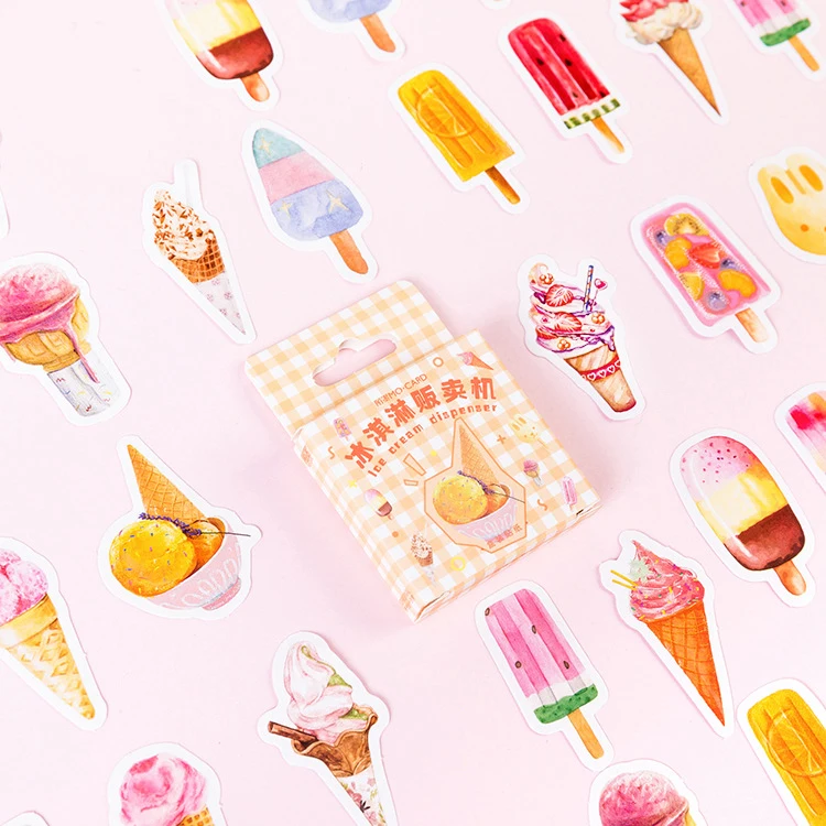 44 шт Лето icecream эскимо дизайн стикер как подарок тег Рождественский украшение
