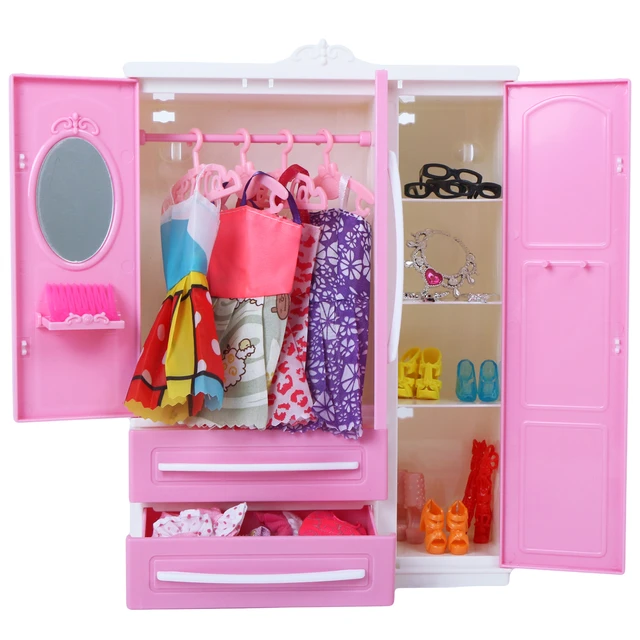 Como fazer Guarda-Roupa Closet com Papelão, para Barbie e Outras