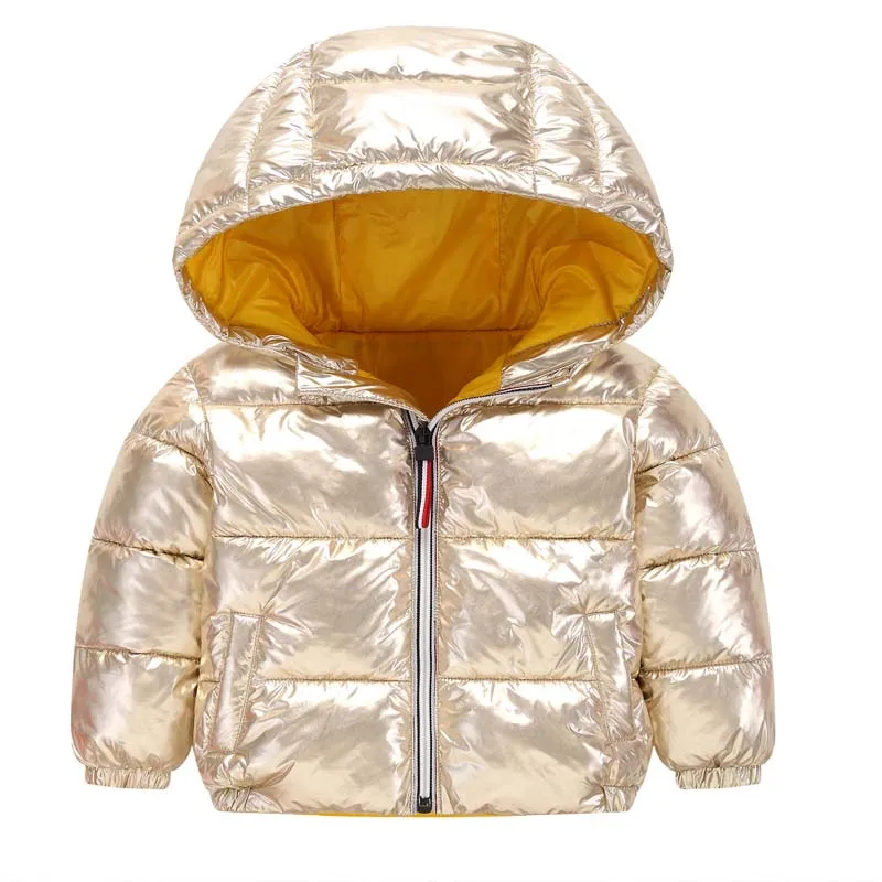 BINIDUCKLING/ г. зимняя одежда для маленьких мальчиков и девочек, пальто, парки с тиснением, 90% утиный пух, Толстая теплая легкая куртка Детская куртка