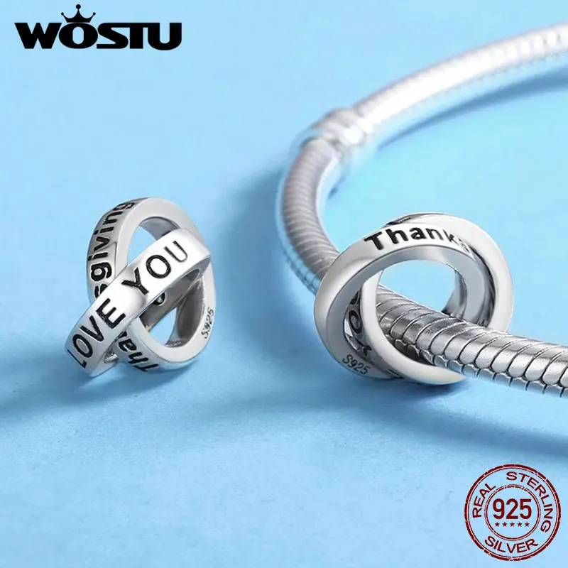 Женский браслет WOSTU подвеска на счастье подарок День Благодарения из настоящего