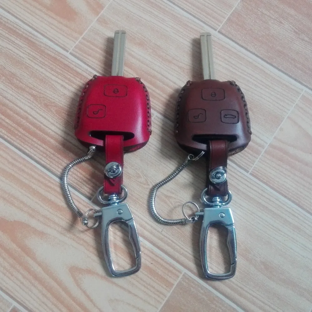 

Genuine Leather Car Key Cover Case Shell Fob Fit for LEXUS for TOYOTA Remote Key Case 2/3 Buttons No Logo for Lexus Key Case