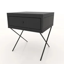 Прикроватная тумбочка из кованого железа 45x45x50 см, винтажная мебель для спальни в скандинавском стиле, прикроватная тумбочка, Простая Современная тумбочка для хранения в спальне