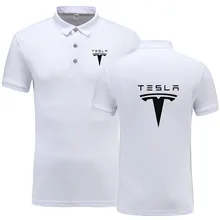 Новое поступление, брендовая одежда, мужская рубашка поло с логотипом Tesla, повседневная мужская рубашка поло, рубашка поло с коротким рукавом