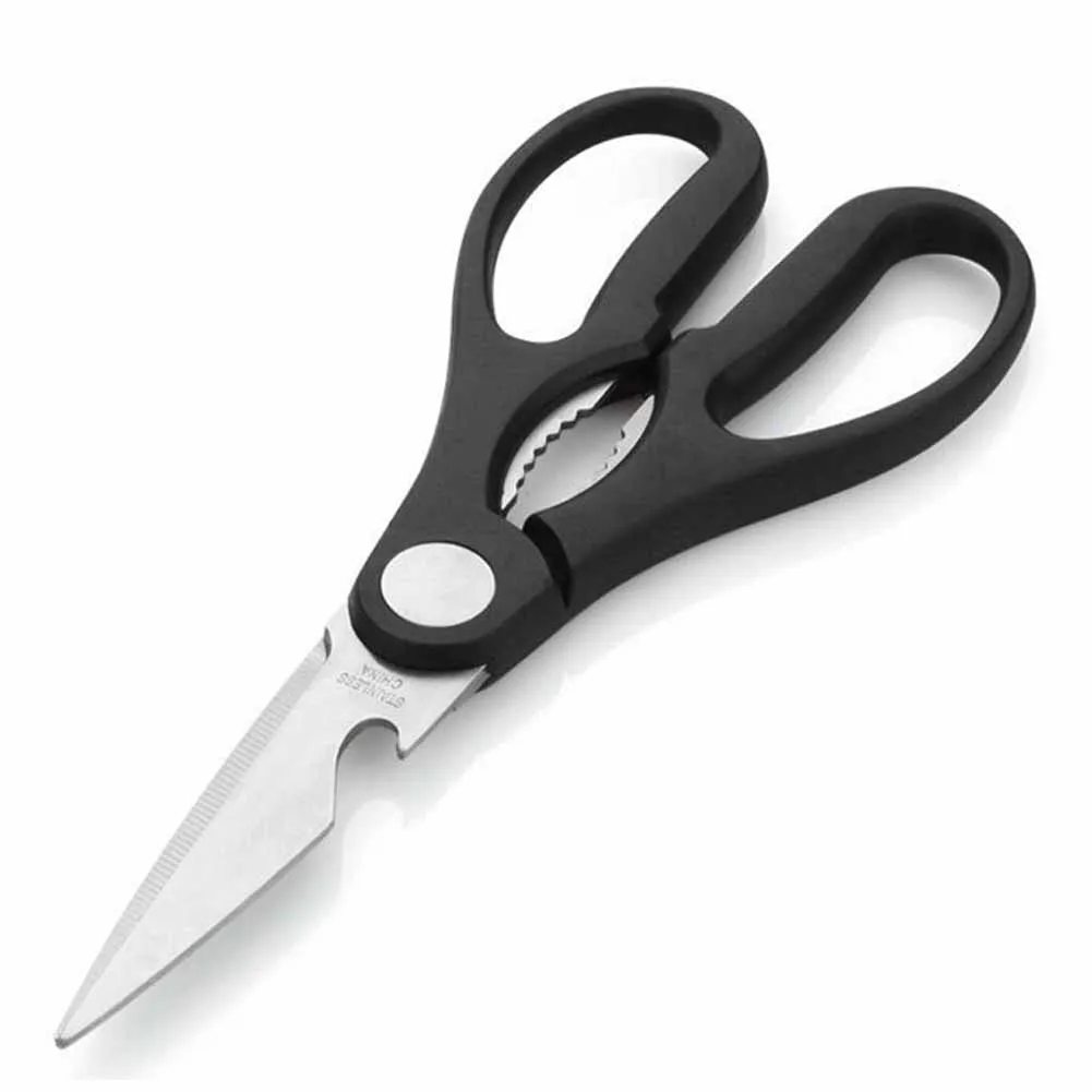High Quality stainless steel multifunction kitchen scissors drop shipping blackin Kitchen