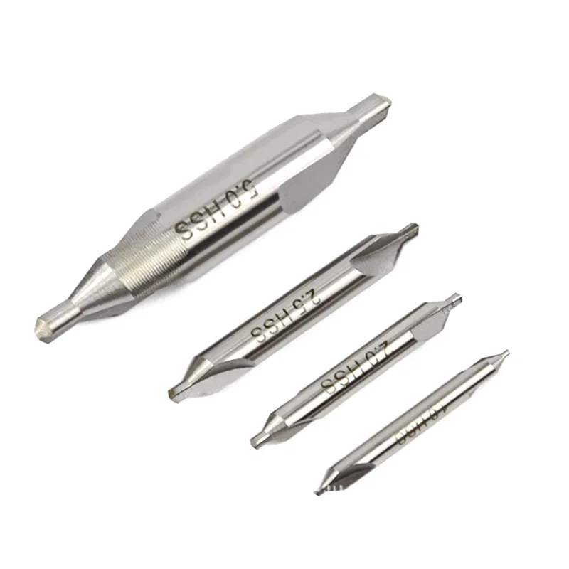 4PCS A Shaped High Quality High Speed Steel HSS Center Drills Bit Set
