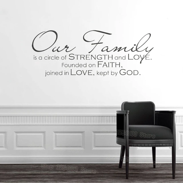 Family Quote Wall Decal Living Room Home Decor Our Family Wall Sign