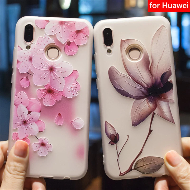 

3D Matte Touch Flower Unicone Silicone Case Huawei Honor 9 lite P10 P20 lite P20Pro P8 lite 2017 Case Honor 7X 6X TPU Cute Cover