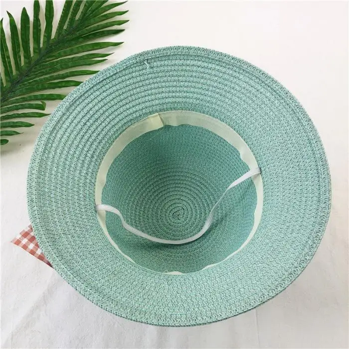 New Children Bag Straw Hat Set Hand-woven Bow Single Shoulder Bag Sun Straw Hats LMH66