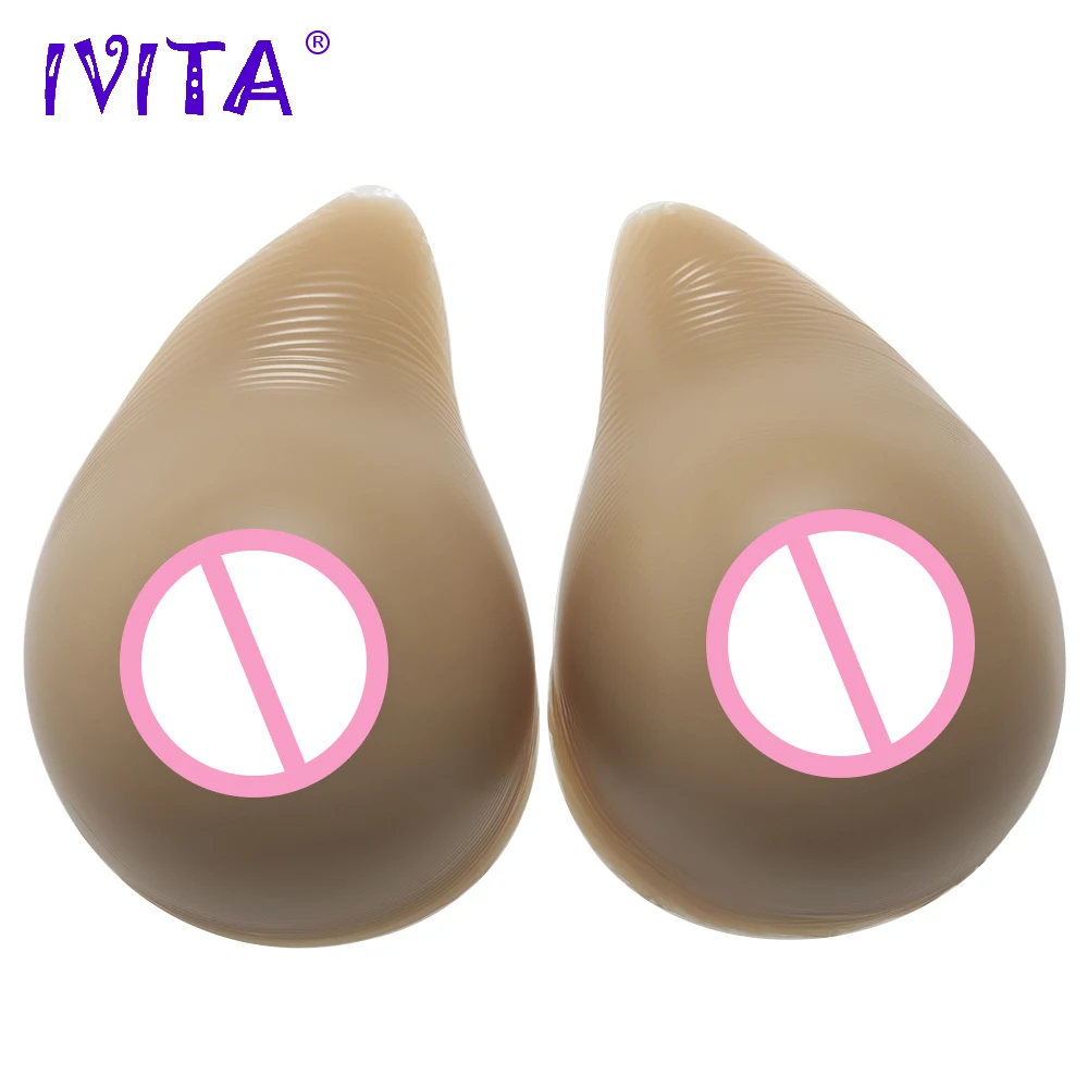 

IVITA 1200g Realistic Silicone Breast Forms Fake Boobs For Crossdresser Shemale Mastectomy False Breast Fake Breasts