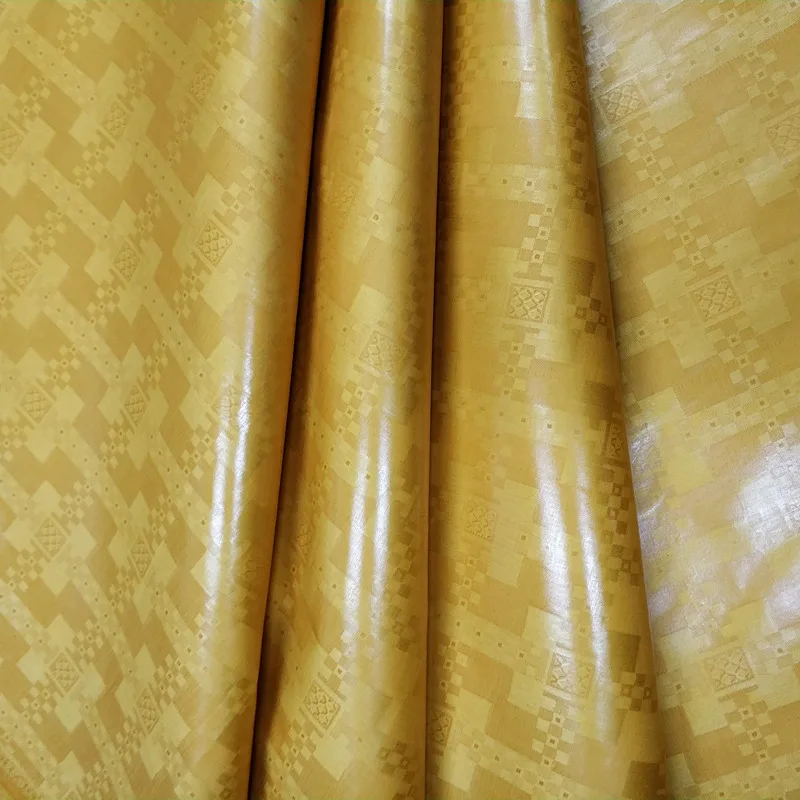 Африканский Базен Riche Getzner Ткань кружево высокого качества Базен Riche Дамаск Shadda парча ткань атику для вечерние 5 ярдов - Цвет: gold