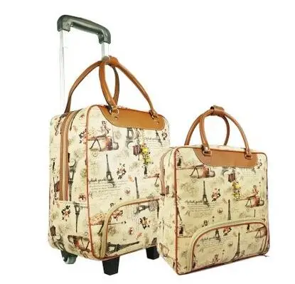 20 дюймов Женская дорожная сумка на колесиках, чемодан для путешествий, сумка на колесиках, набор для путешествий, сумка на колесиках - Цвет: 2 Wheels Handbag