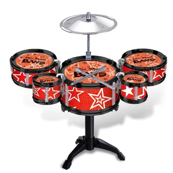 

TOP!-Children'S Jazz Drums Boys Early Education Educational Toys Exercise Coordination Hands-On Ability Musical Instrument Dru