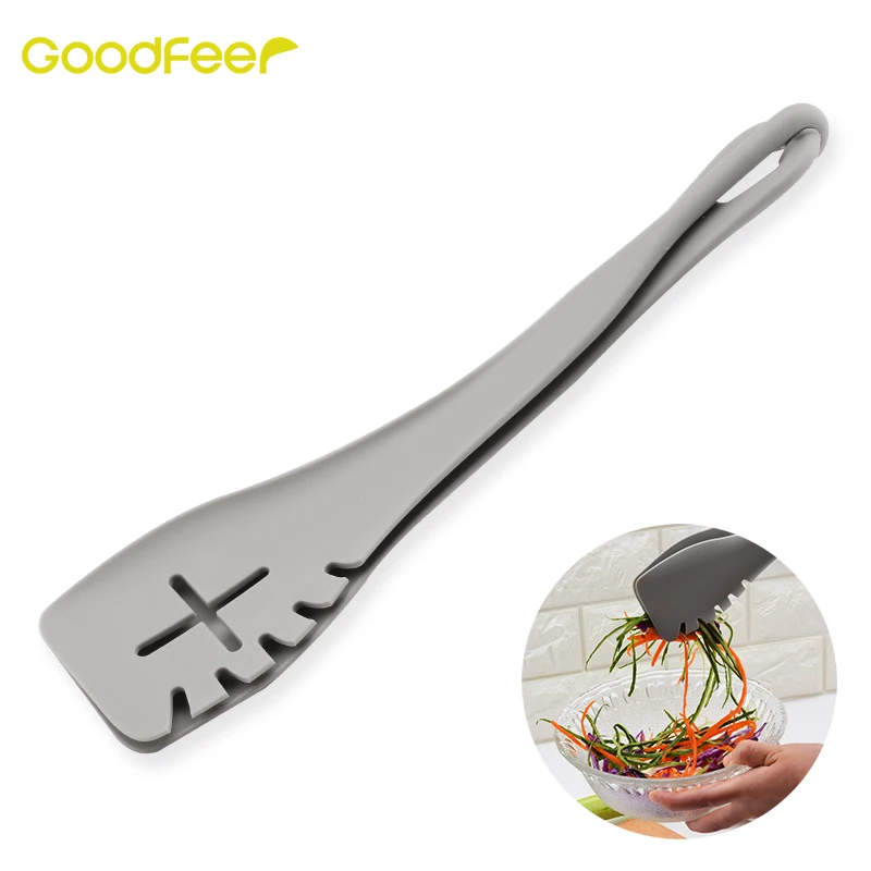 

Goodfeer Nylon Detachable Food Tongs Hanging Salad Serving Spoon Multi function Slotted Spatula Cooking Turner Kitchen Utensils