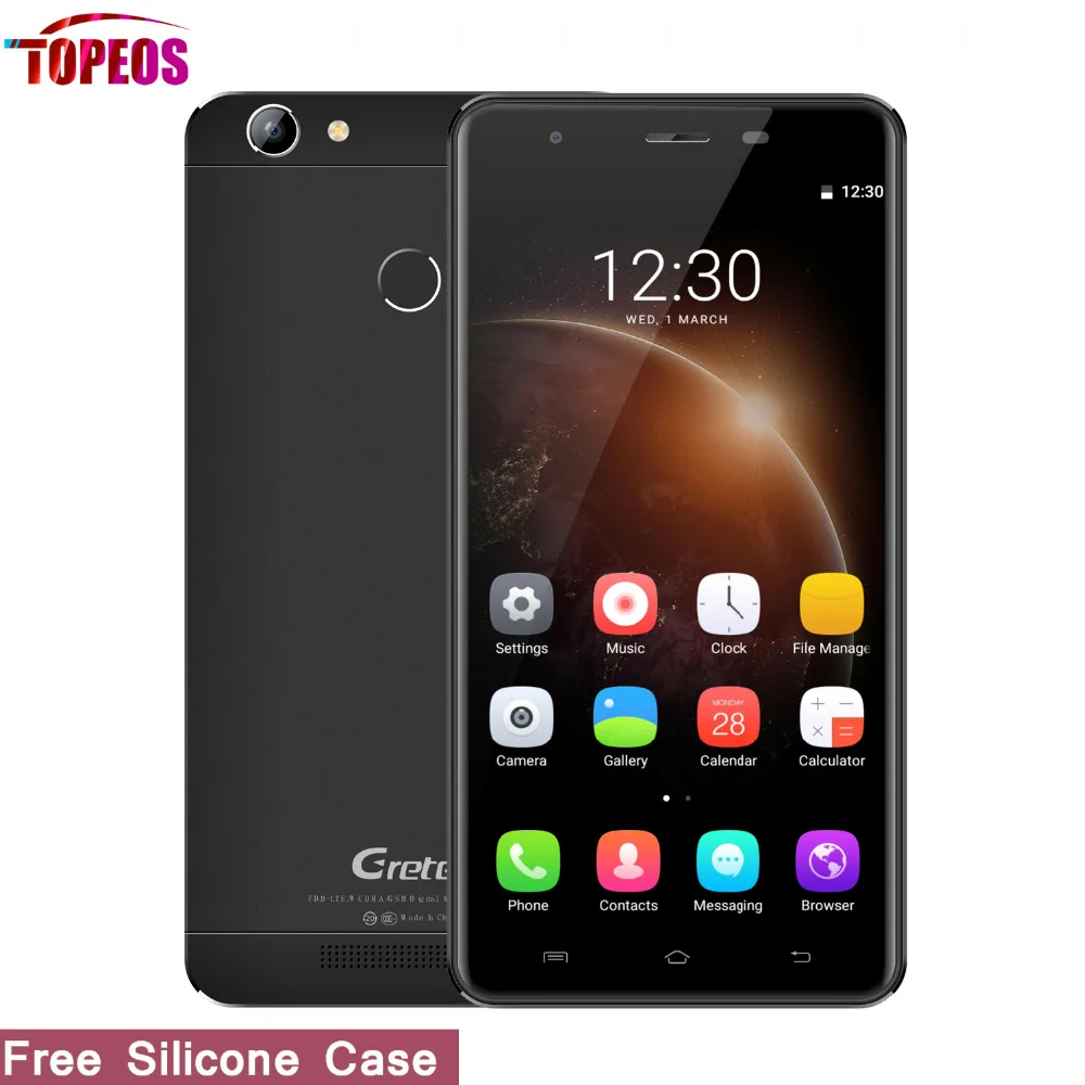 Gretel A6 MT6737 Quad Core Android 6.0 2GB RAM 16GB ROM 5.5'' HD 13MP 4G LTE Fingerprint 3000mah Battery