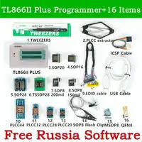 100% XGecu Original V8.33 TL866II Plus Universal USB Programmer + 16 Adapter + EDID Kabel + SOP8 IC Clip TL866 flash-EPROM Programmierer