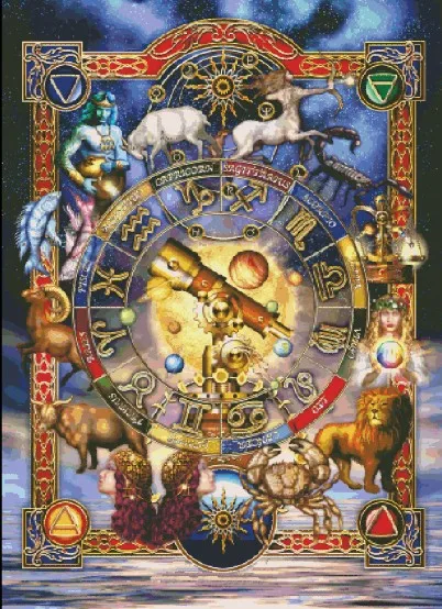 

14/16/18/27/28 Twelve constellations DMC cross stitch Counted Needlework Cross stitch Sets for Embroidery kits Cross-Stitch