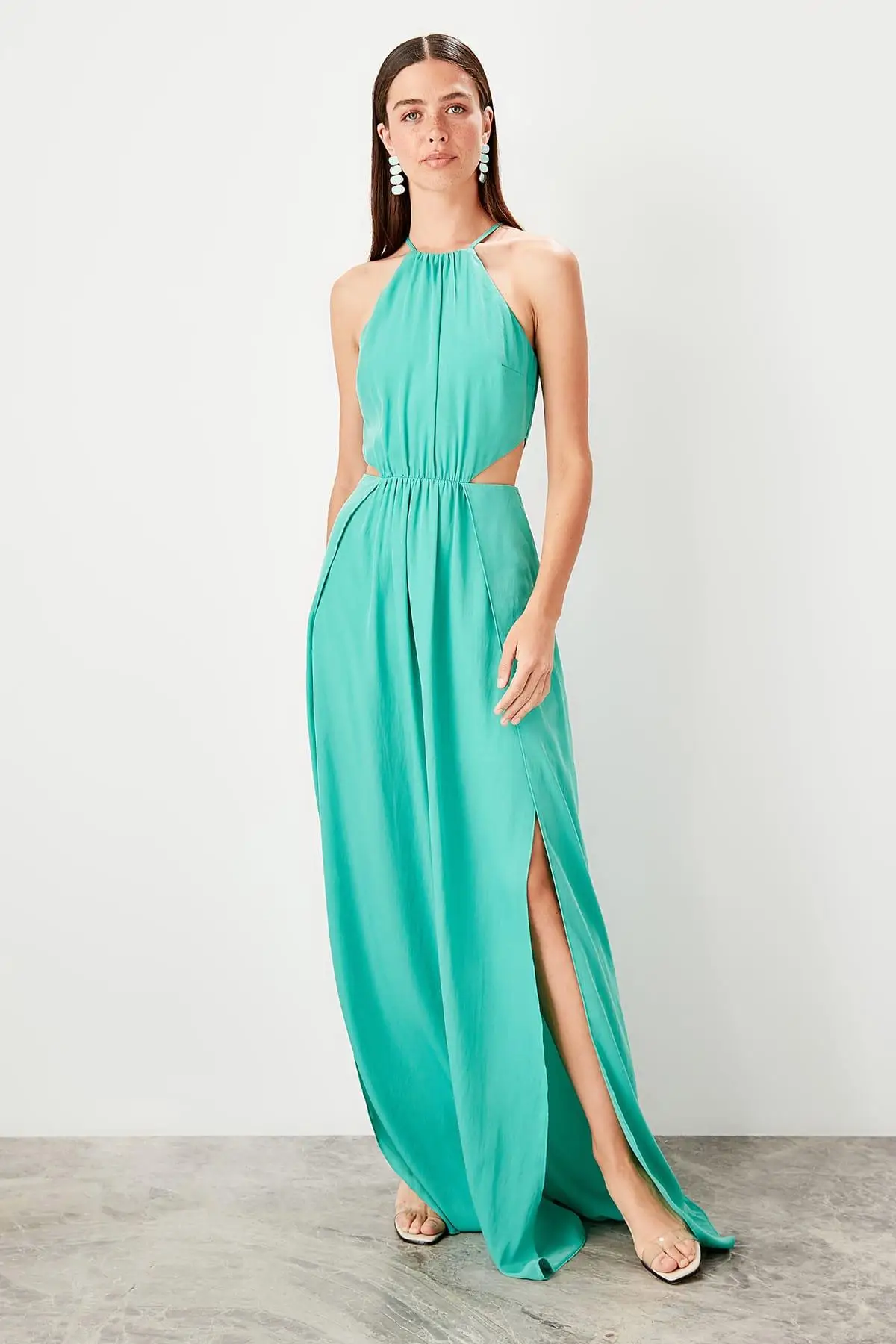 

Trendyol Mint Cut Out Detail Dress TWOSS19EL0167